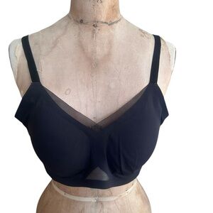 Honeylove CrossOver Seamless Black Bra size XL EUC No Underwire Comfort Comfy